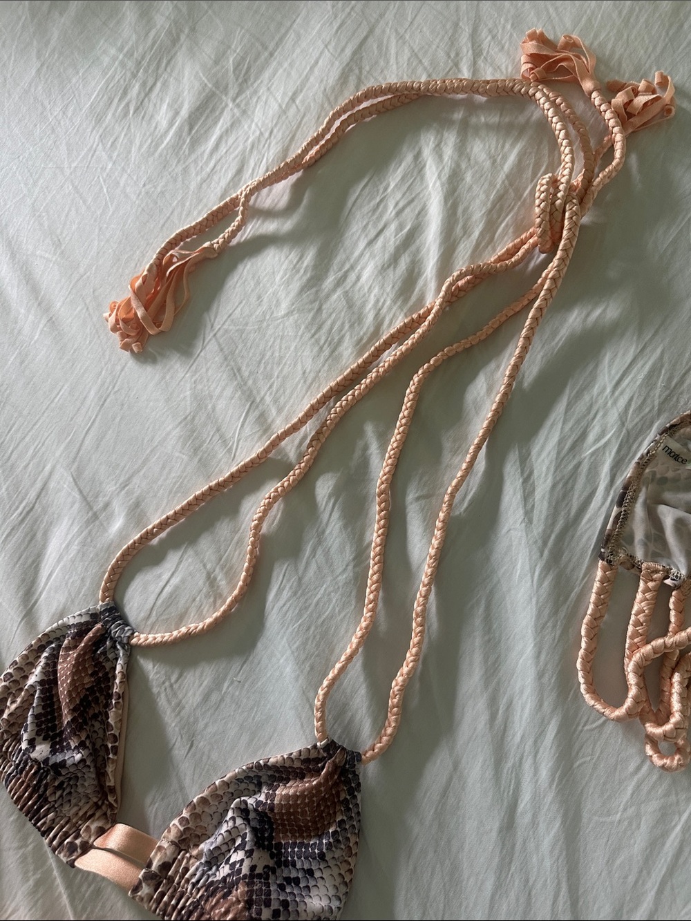 Montce - Snake Print Peach Bikini Set - Picture 4 of 9